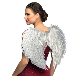 Strieborné anjelské krídla 50 x 55 cm